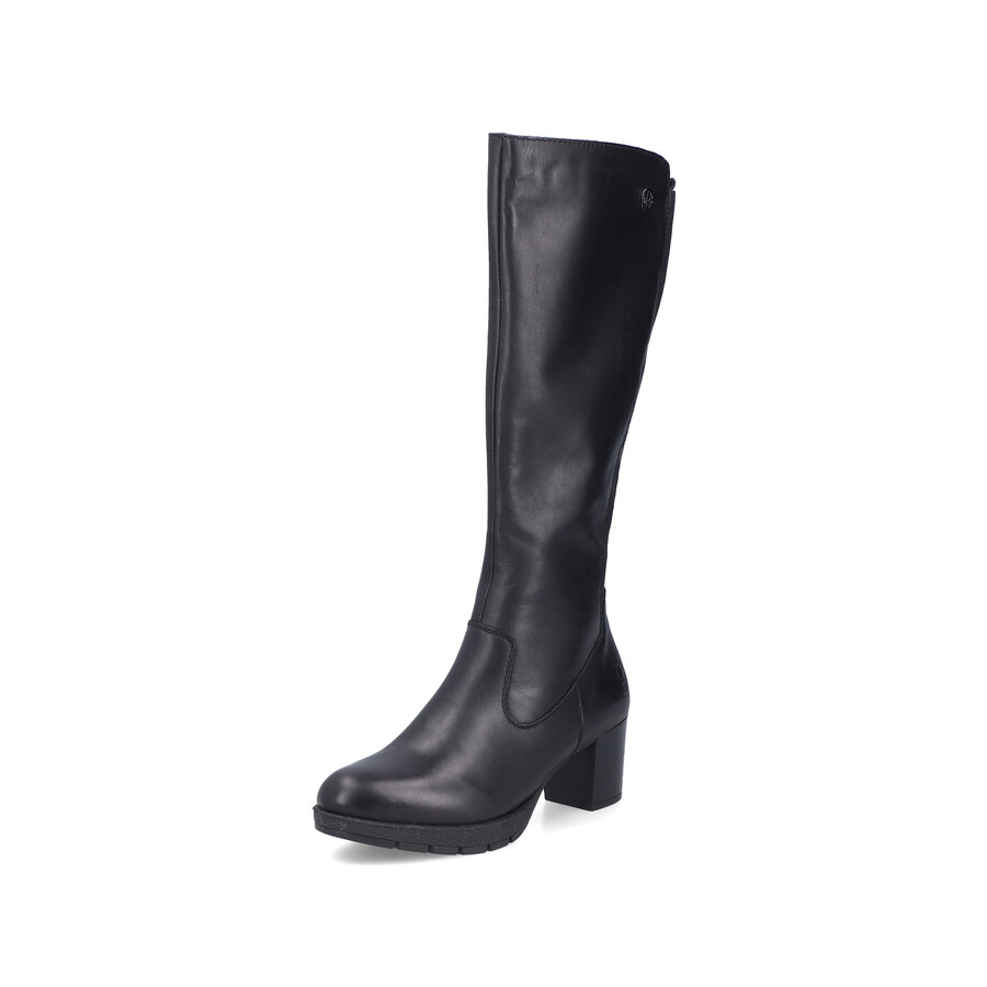 bottes noires à fermeture éclair pour femmes rieker 77684-00