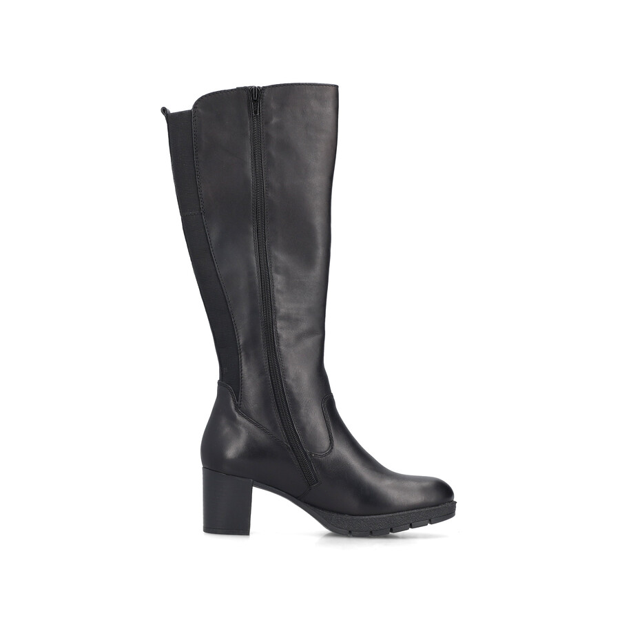 bottes noires à fermeture éclair pour femmes rieker 77684-00