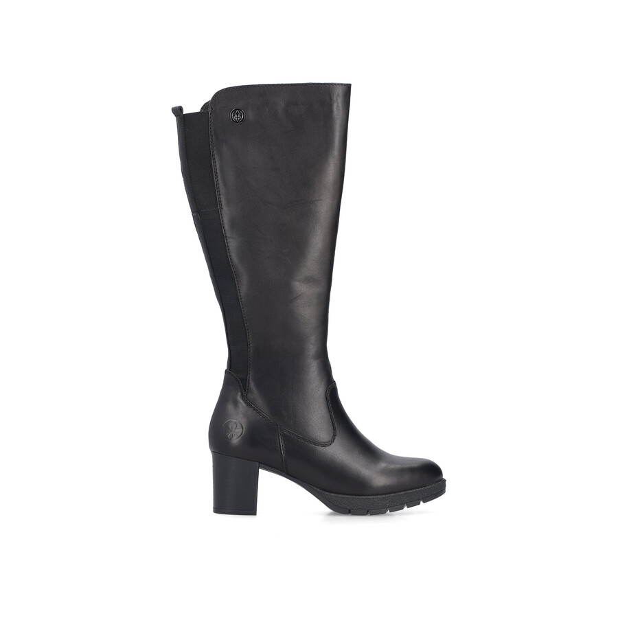bottes noires à fermeture éclair pour femmes rieker 77684-00