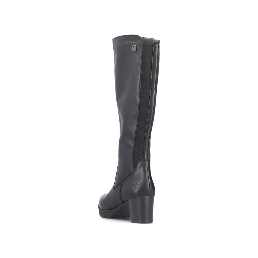 bottes noires à fermeture éclair pour femmes rieker 77684-00