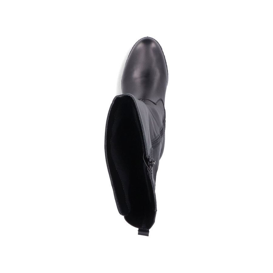 bottes noires à fermeture éclair pour femmes rieker 77684-00