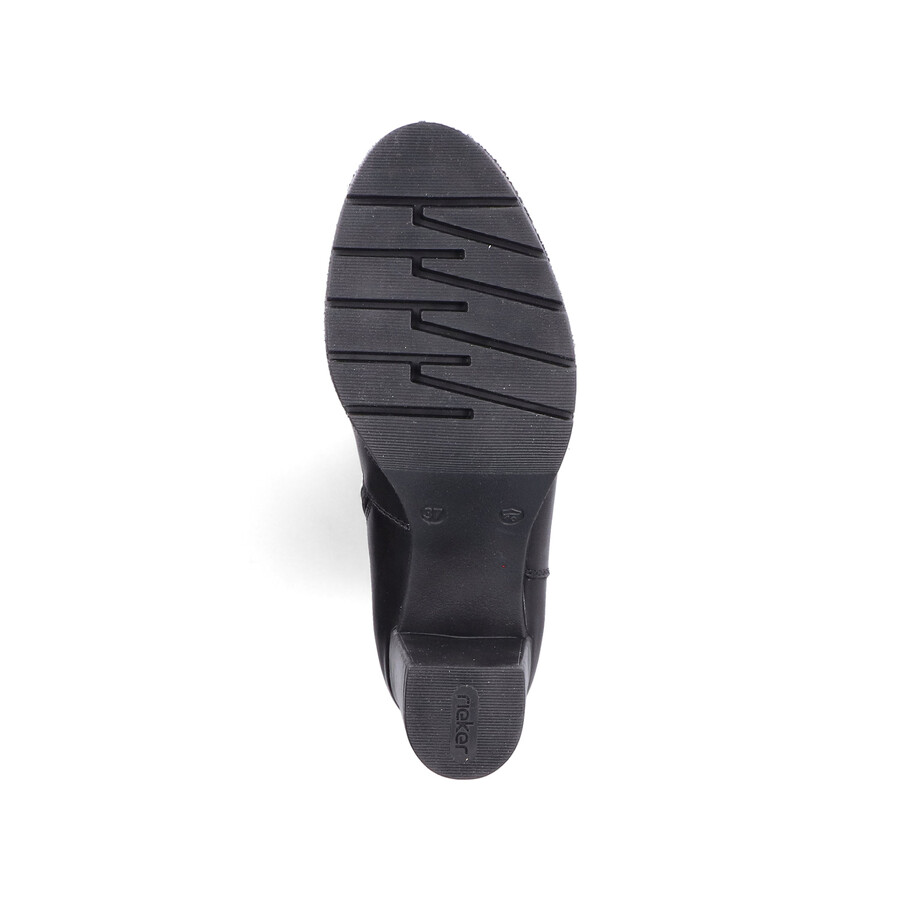 bottes noires à fermeture éclair pour femmes rieker 77684-00