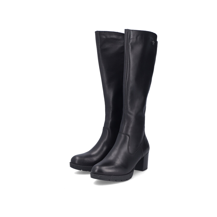 bottes noires à fermeture éclair pour femmes rieker 77684-00