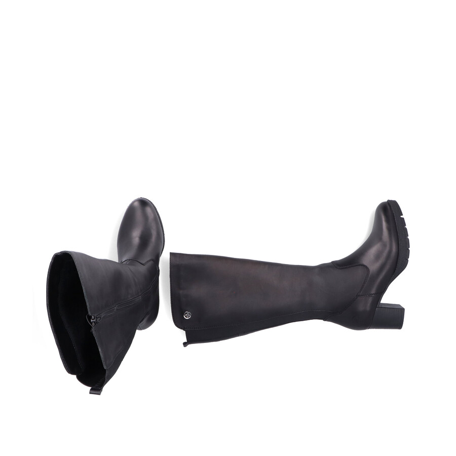 bottes noires à fermeture éclair pour femmes rieker 77684-00