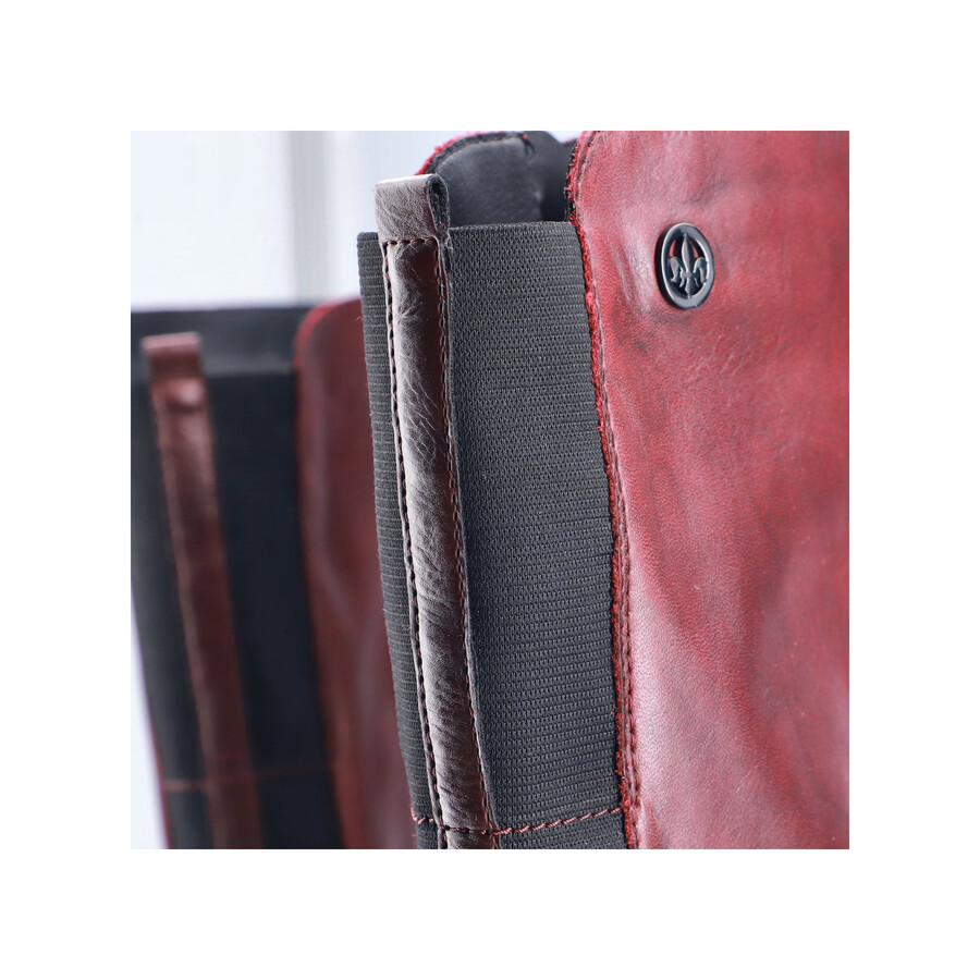 bottes rouges à fermeture éclair pour femmes rieker 77684-35