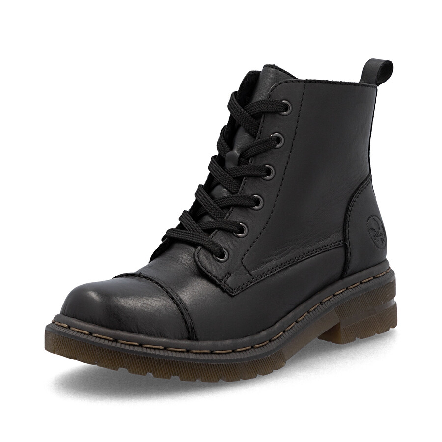bottes noires à fermeture éclair pour femmes rieker 78202-00