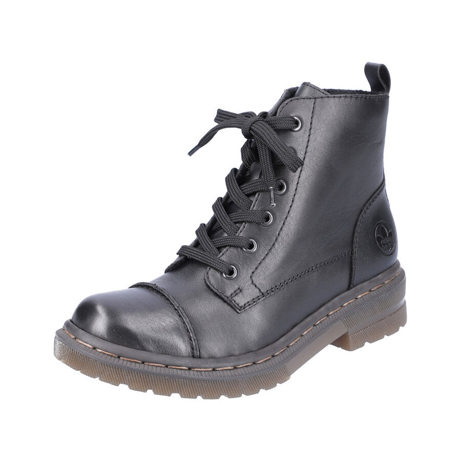 bottes noires à fermeture éclair pour femmes rieker 78202-00