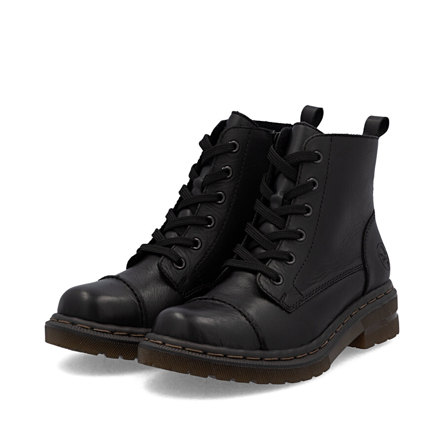 bottes noires à fermeture éclair pour femmes rieker 78202-00