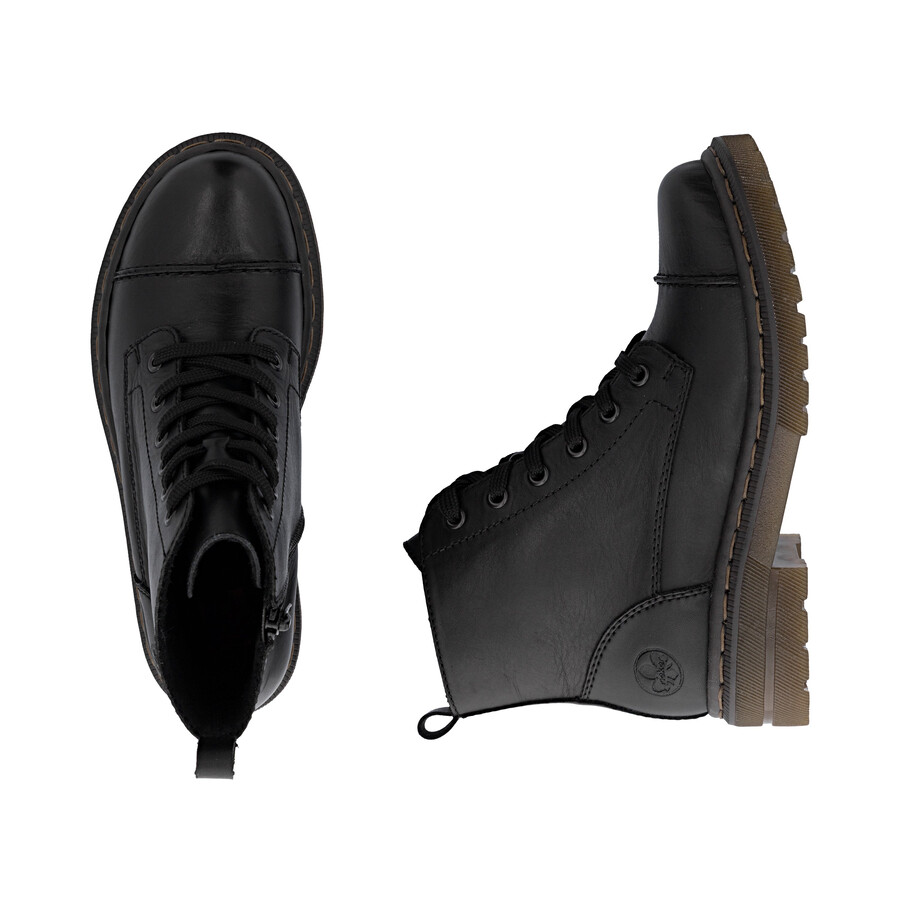 bottes noires à fermeture éclair pour femmes rieker 78202-00