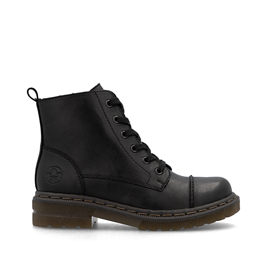 bottes noires à fermeture éclair pour femmes rieker 78202-00