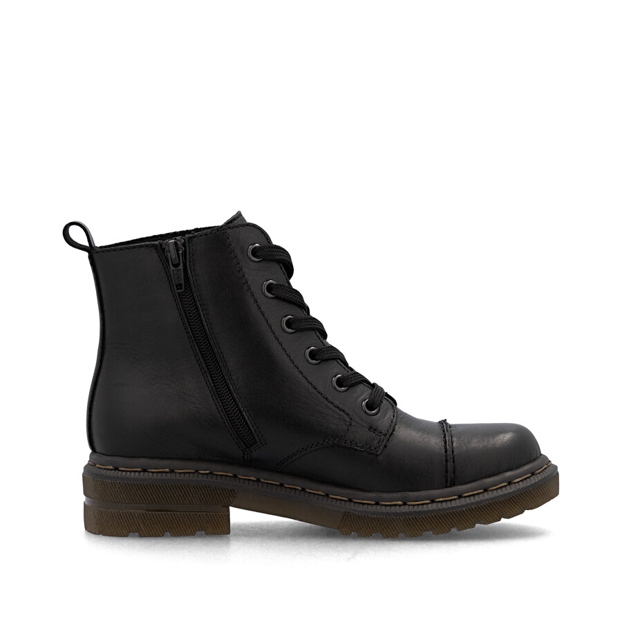 bottes noires à fermeture éclair pour femmes rieker 78202-00