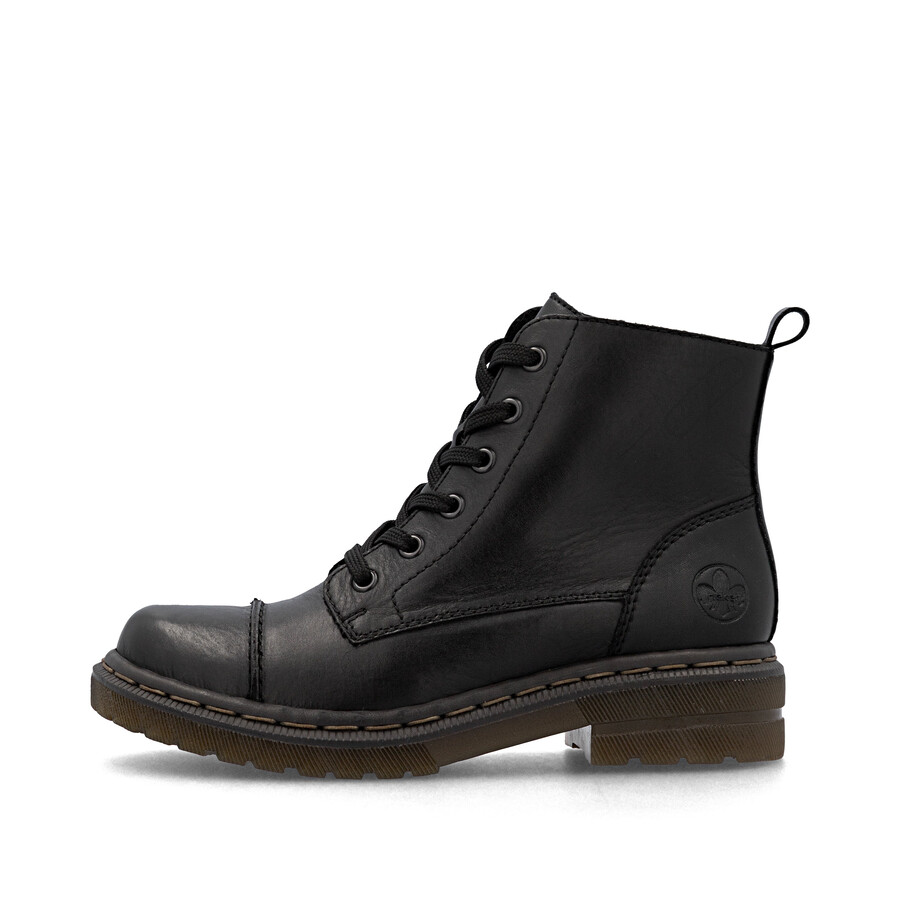 bottes noires à fermeture éclair pour femmes rieker 78202-00