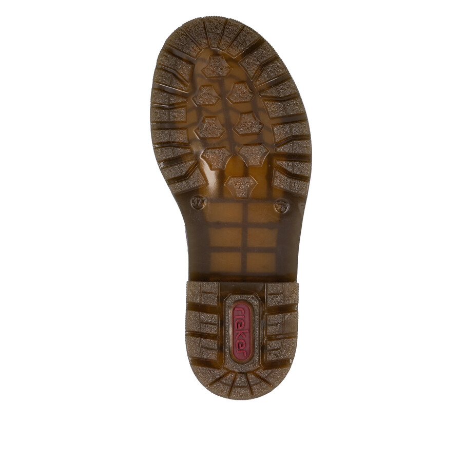 bottes rouges à fermeture éclair pour femmes rieker 78202-35