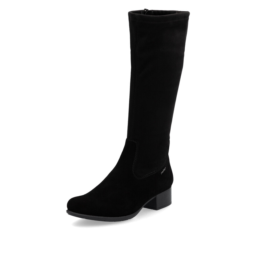 bottes noires à fermeture éclair pour femmes rieker 78654-00