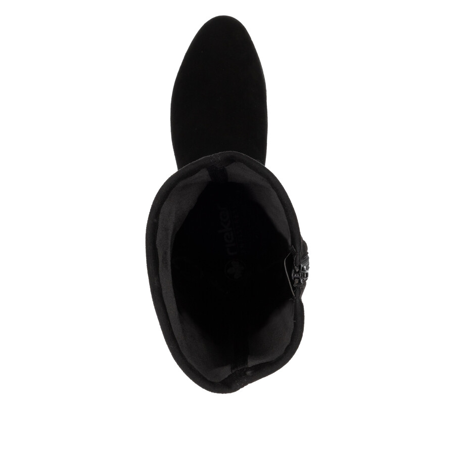 bottes noires à fermeture éclair pour femmes rieker 78654-00