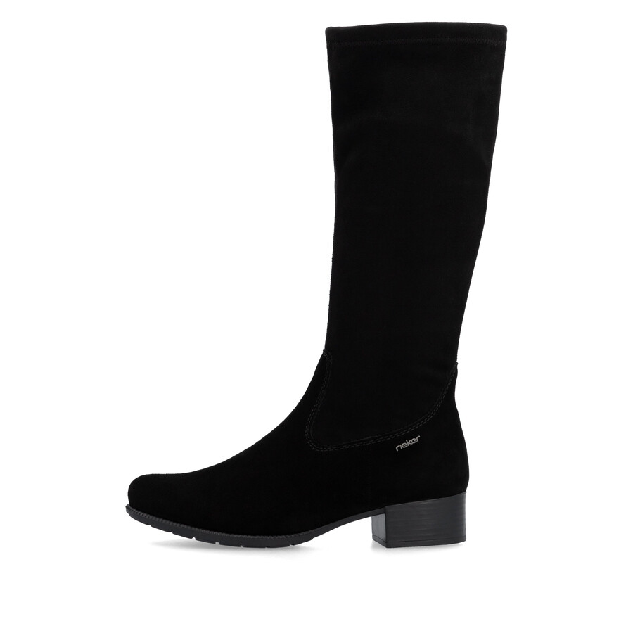 bottes noires à fermeture éclair pour femmes rieker 78654-00