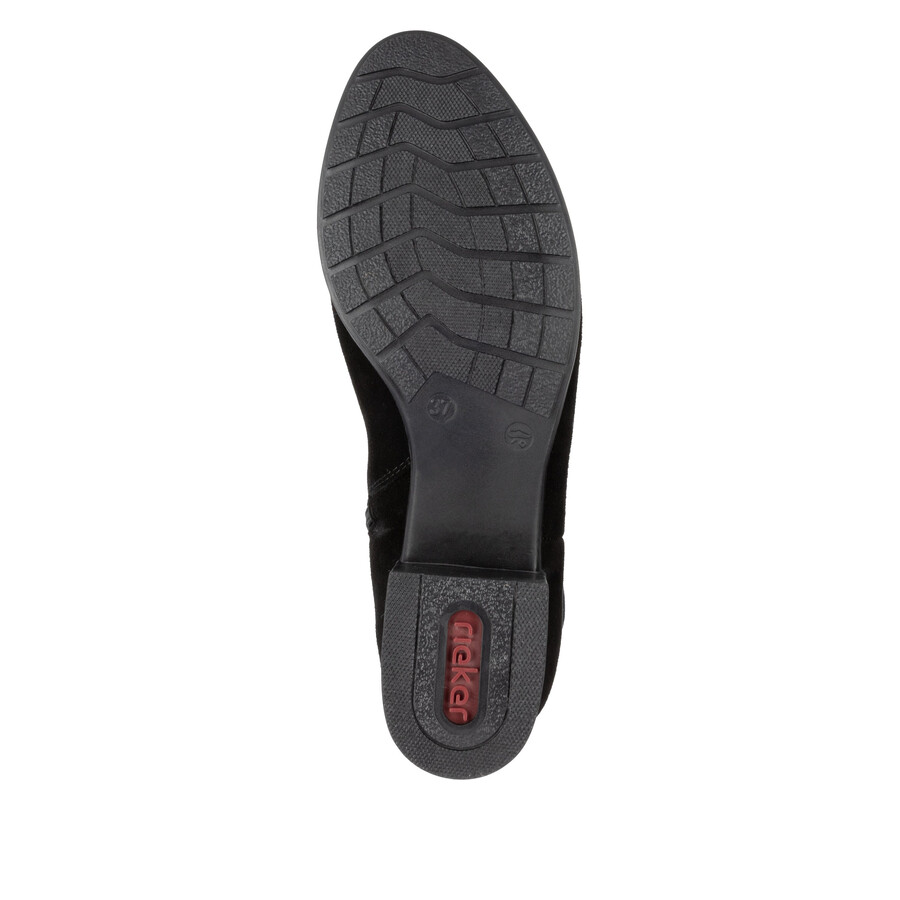 bottes noires à fermeture éclair pour femmes rieker 78654-00