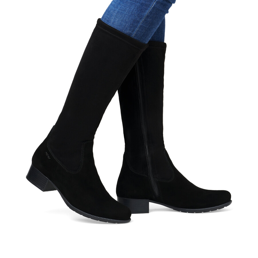 bottes noires à fermeture éclair pour femmes rieker 78654-00