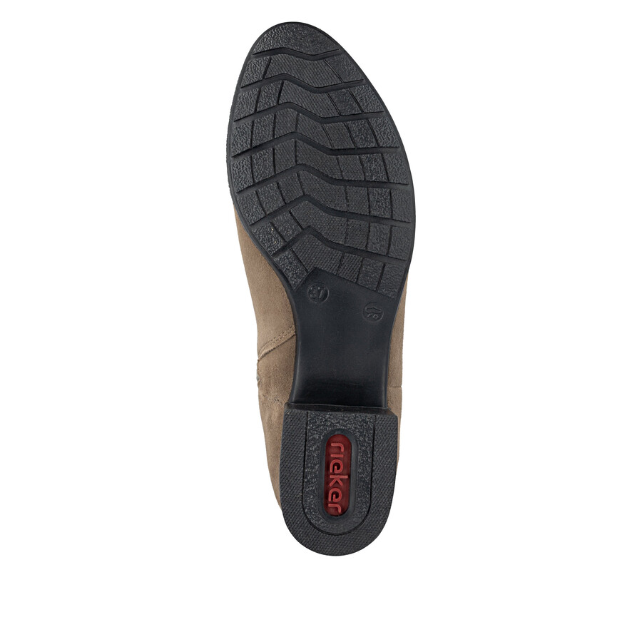 bottes marron à fermeture éclair pour femmes rieker 78654-24