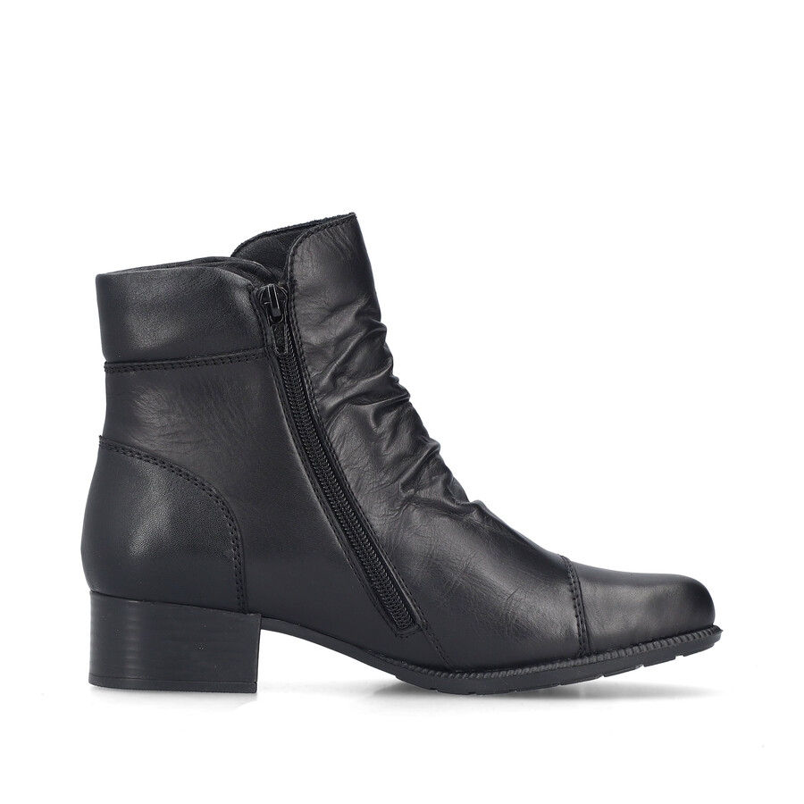 bottes noires à fermeture éclair pour femmes rieker 78659-00
