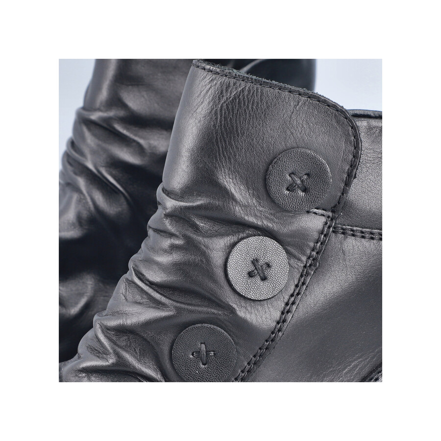bottes noires à fermeture éclair pour femmes rieker 78659-00