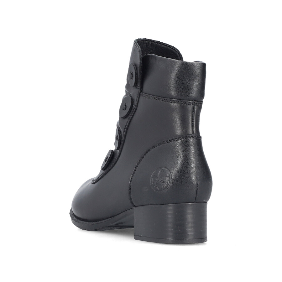 bottes noires à fermeture éclair pour femmes rieker 78659-00