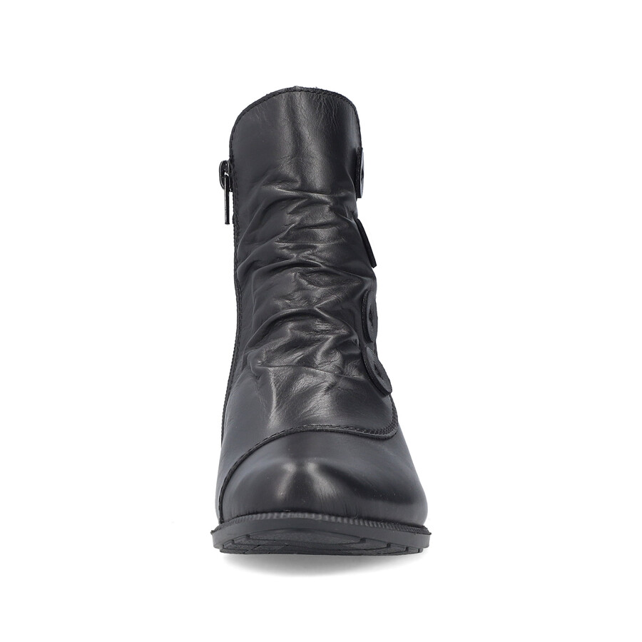 bottes noires à fermeture éclair pour femmes rieker 78659-00