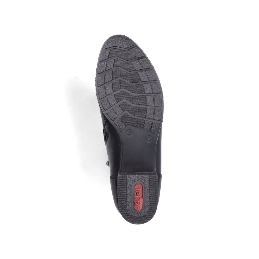 bottes noires à fermeture éclair pour femmes rieker 78659-00