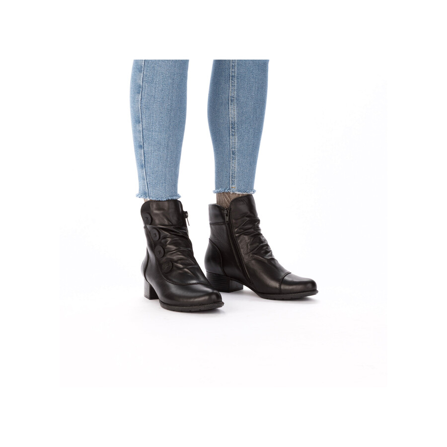 bottes noires à fermeture éclair pour femmes rieker 78659-00