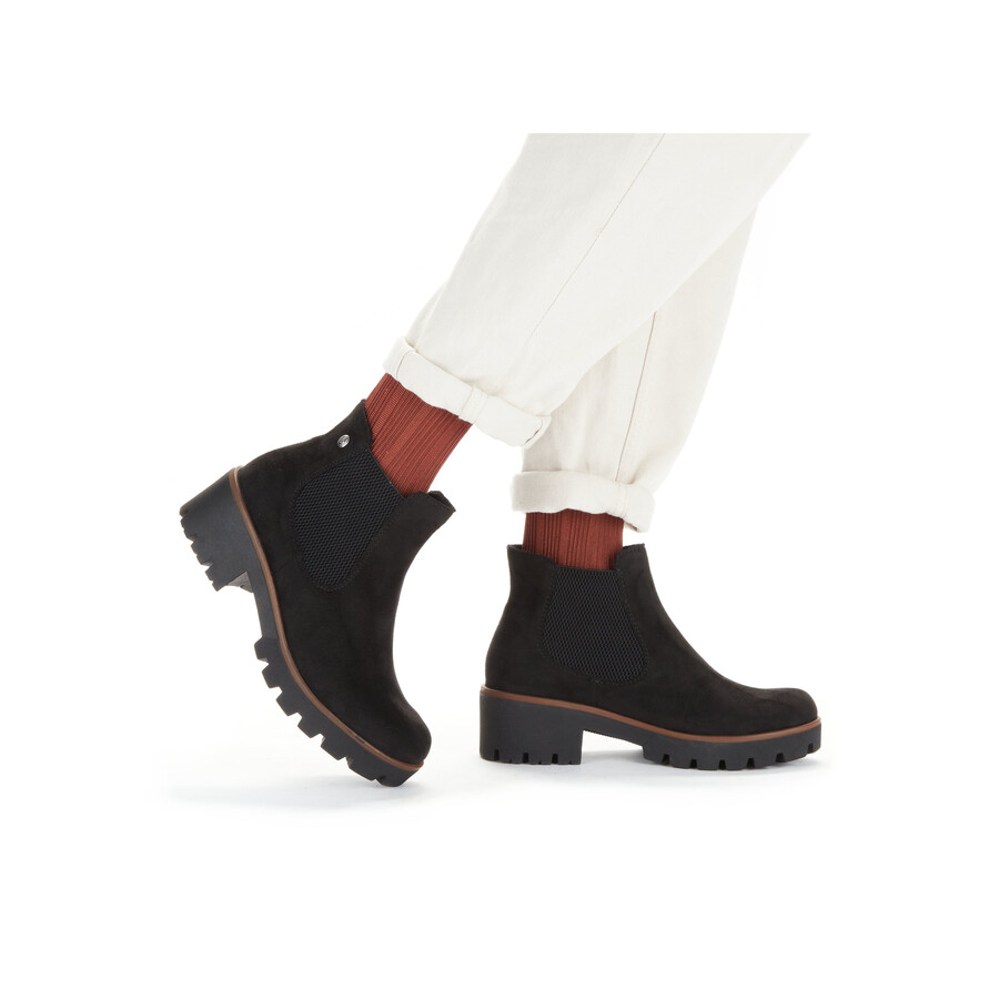 bottes élastiques noires pour femmes rieker 79265-00