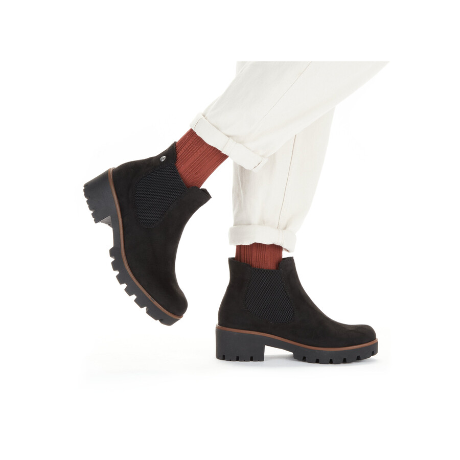 bottes élastiques noires pour femmes rieker 79265-00