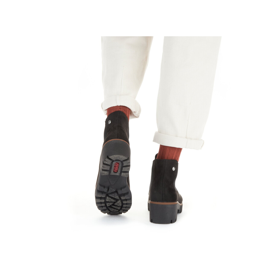 bottes élastiques noires pour femmes rieker 79265-00