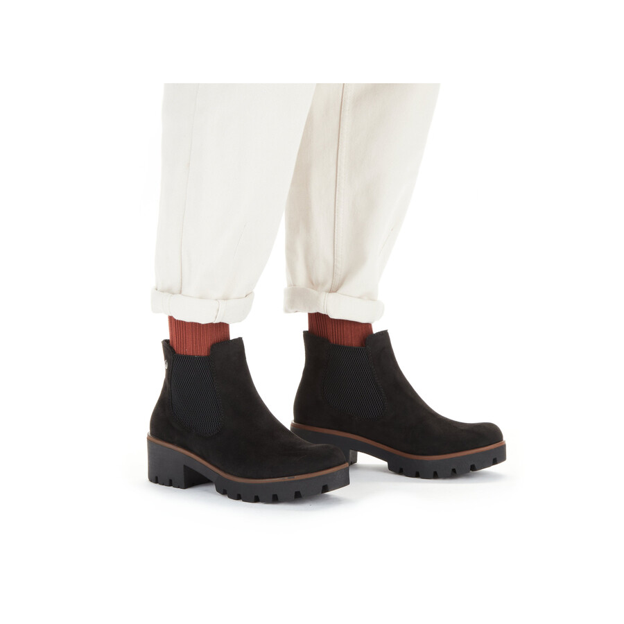 bottes élastiques noires pour femmes rieker 79265-00