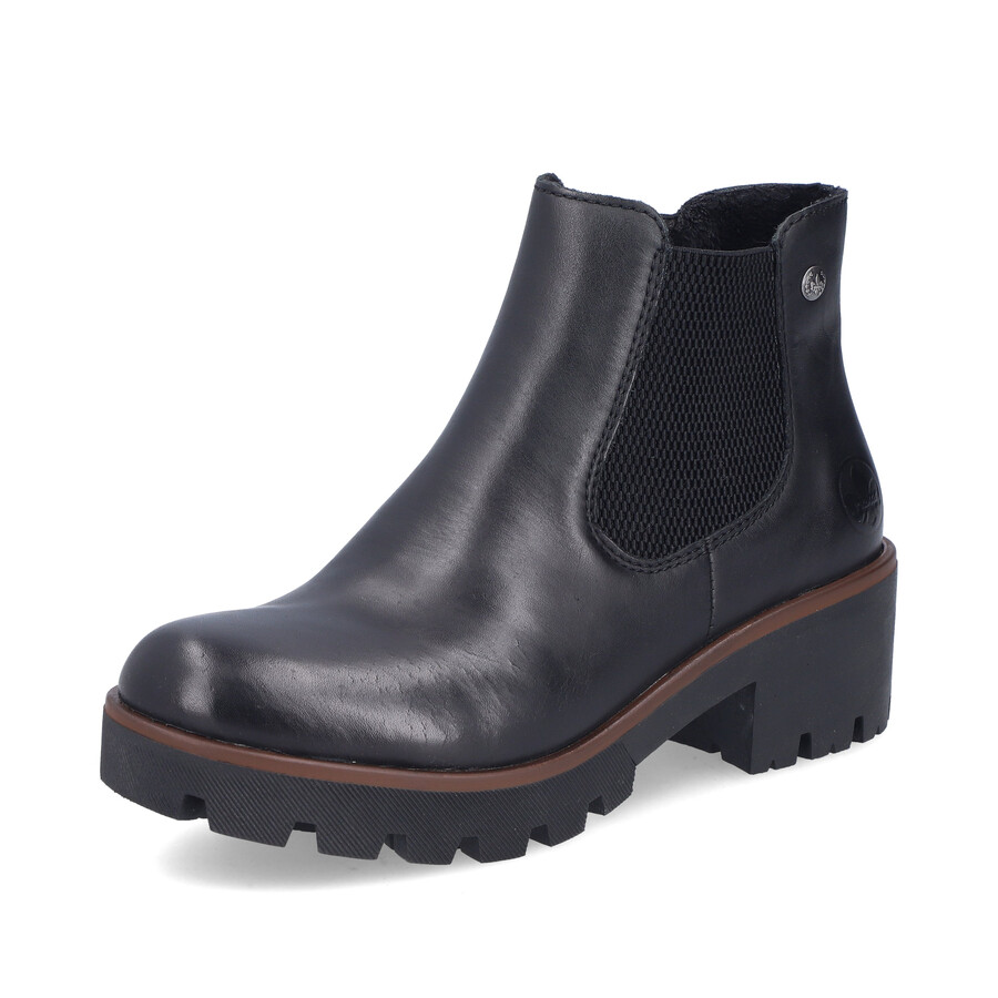 bottes noires élastiques pour femmes rieker 79265-03