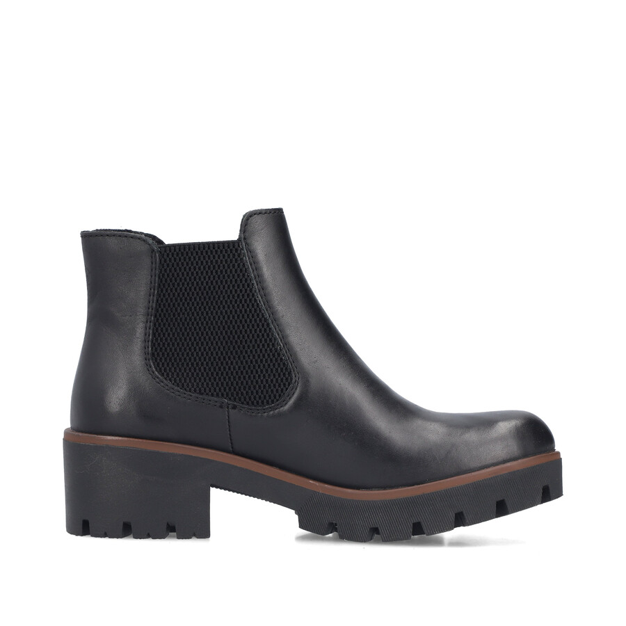 bottes noires élastiques pour femmes rieker 79265-03