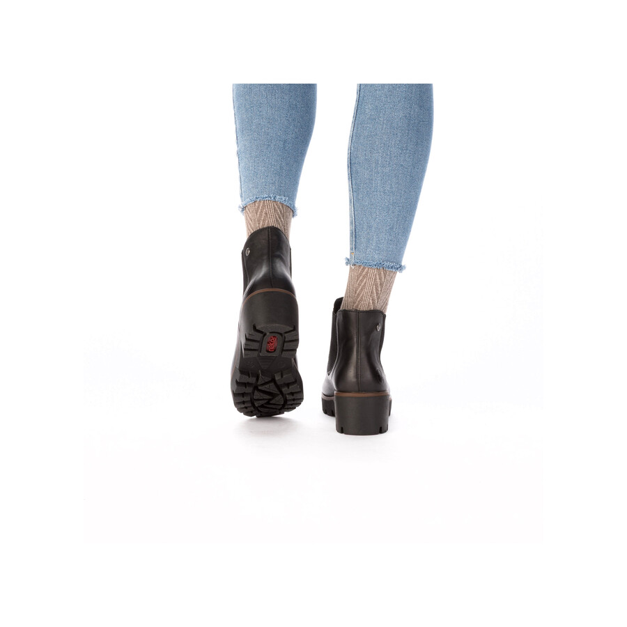 bottes noires élastiques pour femmes rieker 79265-03