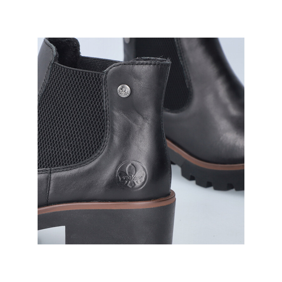 bottes noires élastiques pour femmes rieker 79265-03