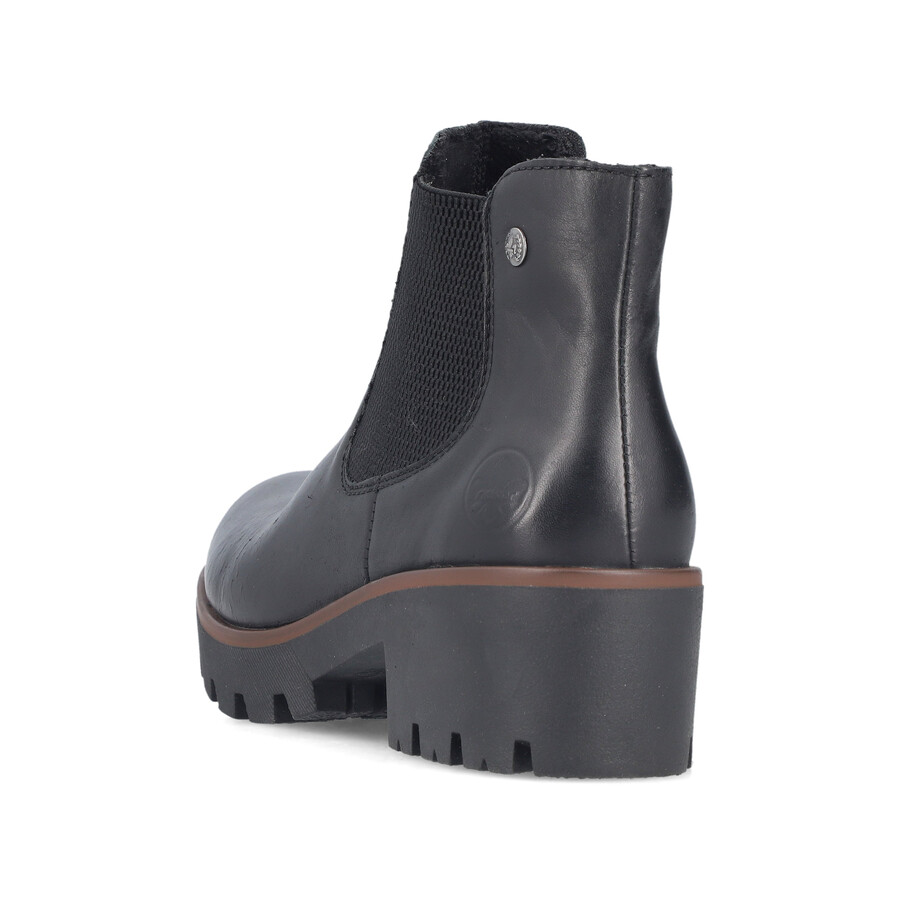 bottes noires élastiques pour femmes rieker 79265-03