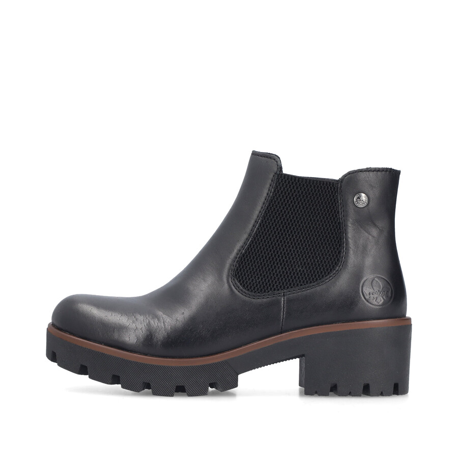 bottes noires élastiques pour femmes rieker 79265-03