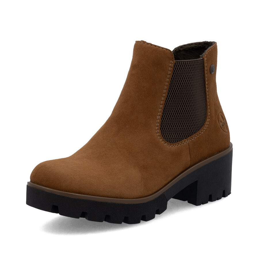 bottes élastiques marron pour femmes rieker 79265-22