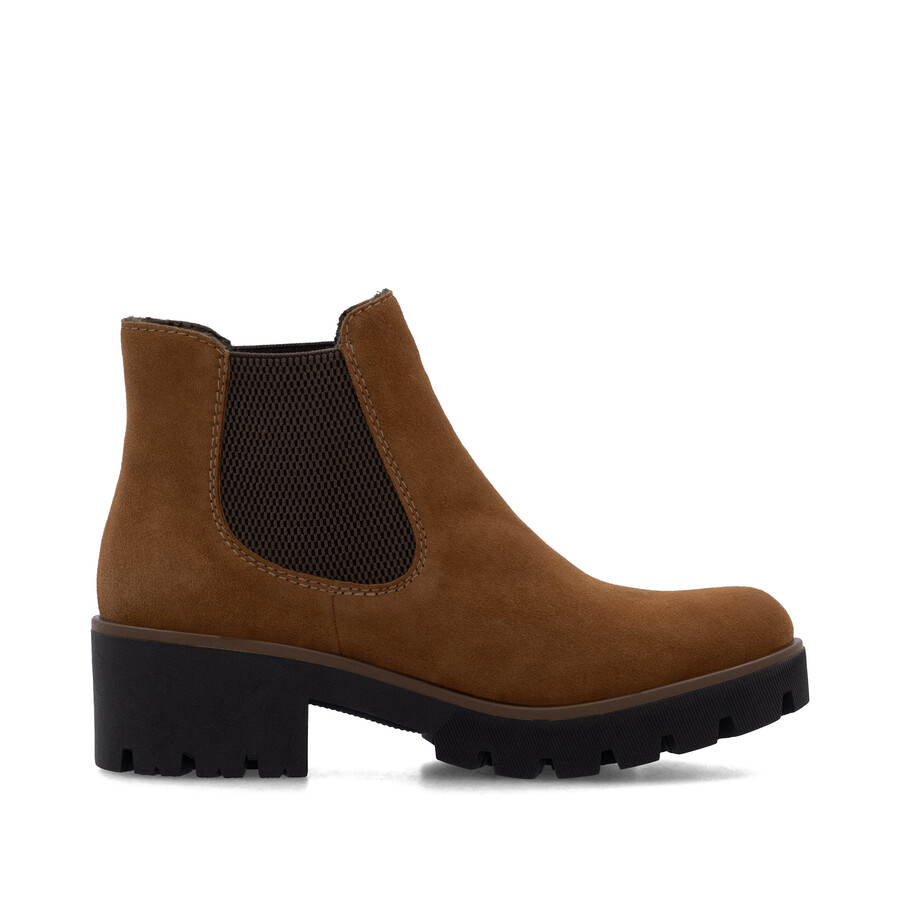 bottes élastiques marron pour femmes rieker 79265-22