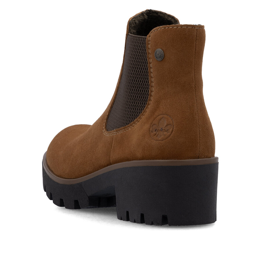 bottes élastiques marron pour femmes rieker 79265-22