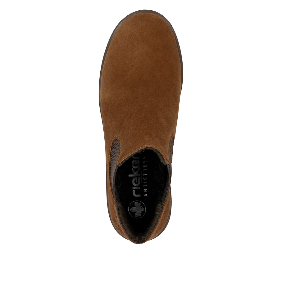 bottes élastiques marron pour femmes rieker 79265-22