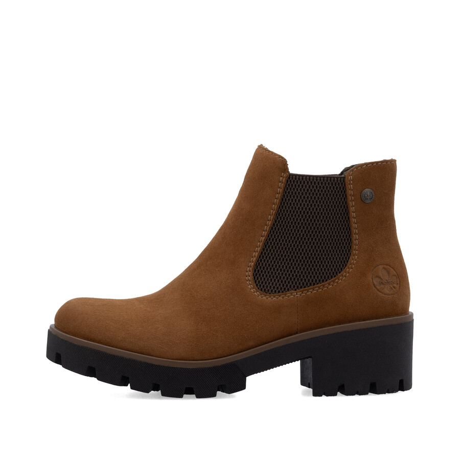 bottes élastiques marron pour femmes rieker 79265-22