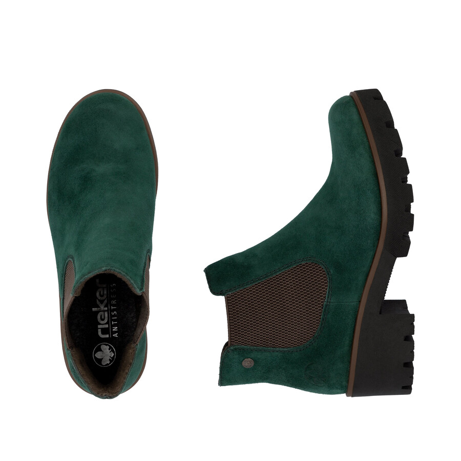 bottes élastiques vertes pour femmes rieker 79265-55