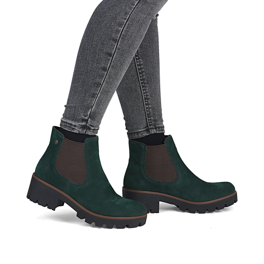 bottes élastiques vertes pour femmes rieker 79265-55
