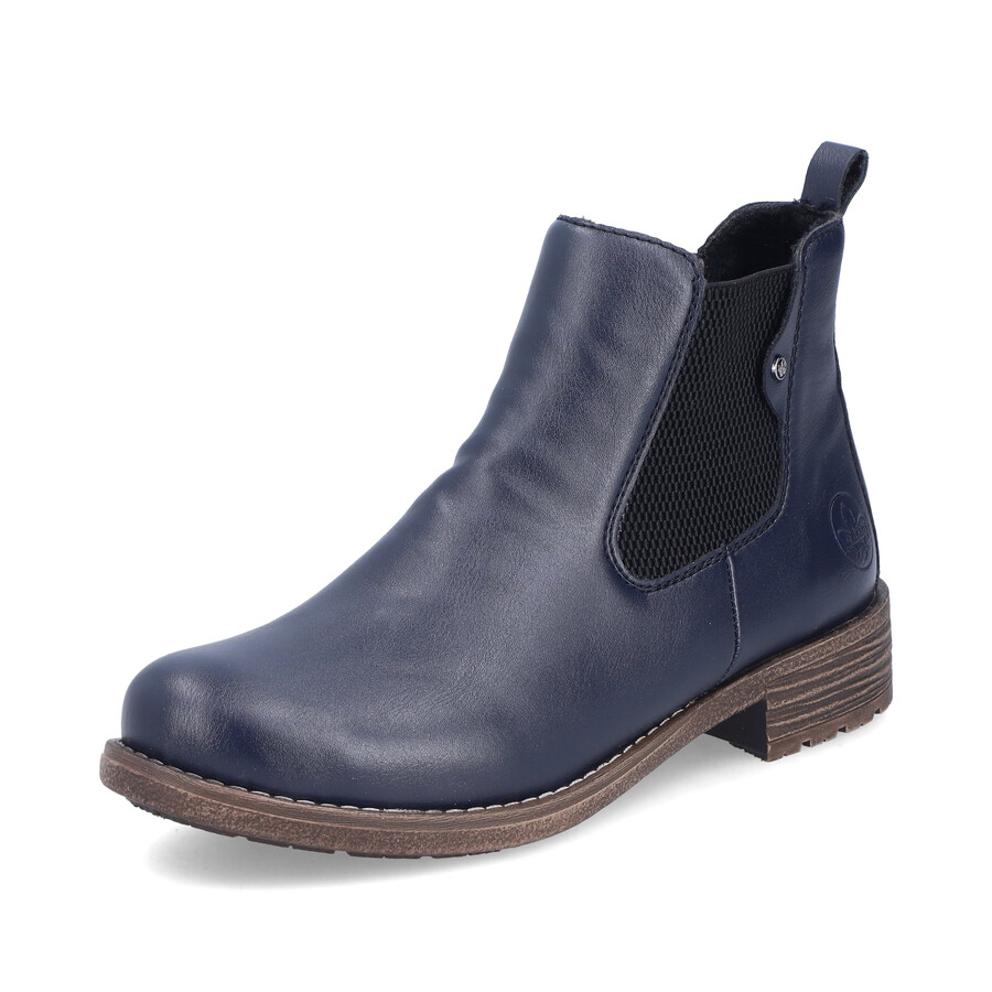 bottes élastiques bleues pour femmes rieker 79450-14
