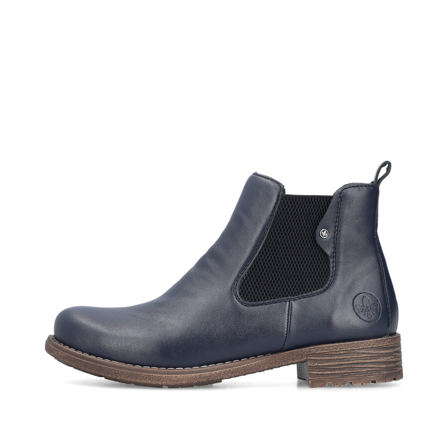 bottes élastiques bleues pour femmes rieker 79450-14