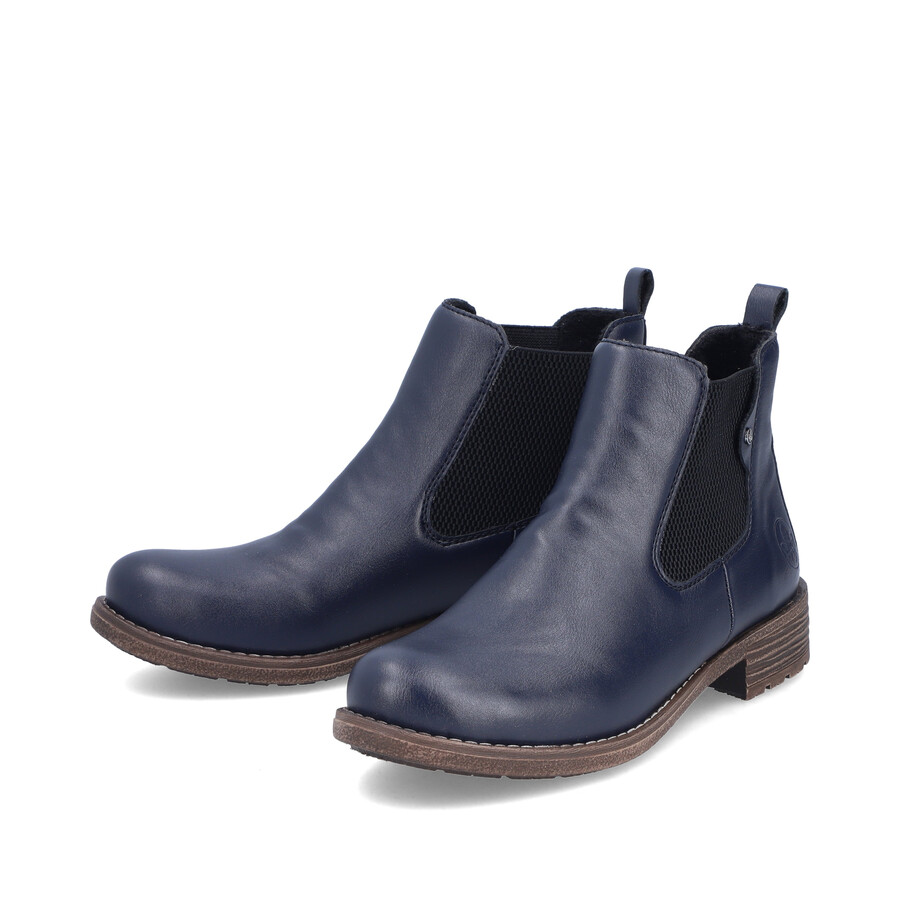 bottes élastiques bleues pour femmes rieker 79450-14