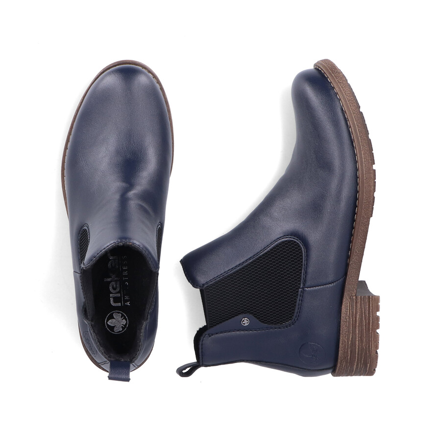 bottes élastiques bleues pour femmes rieker 79450-14